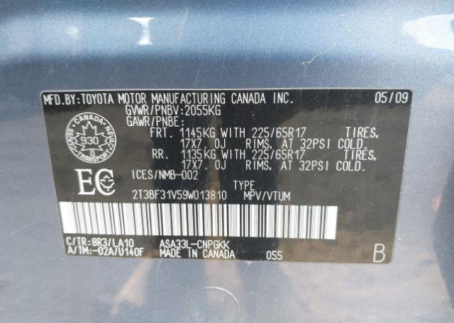 2009 TOYOTA RAV4 LIMITED