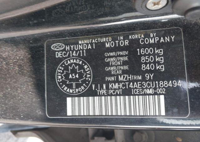 2012 HYUNDAI ACCENT GL