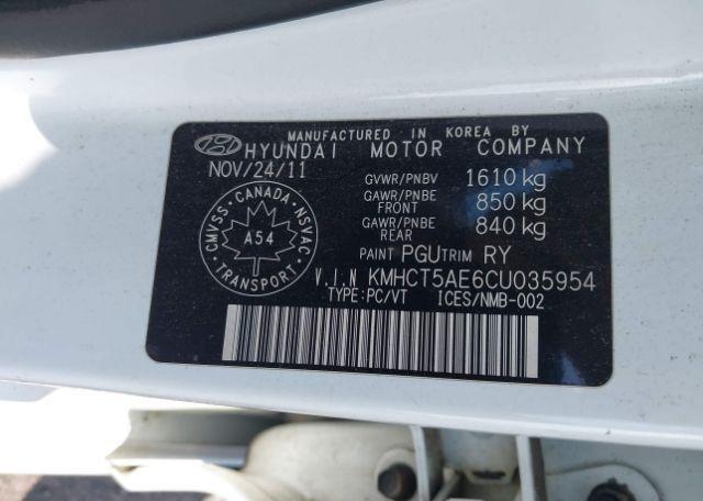 2012 HYUNDAI ACCENT GL