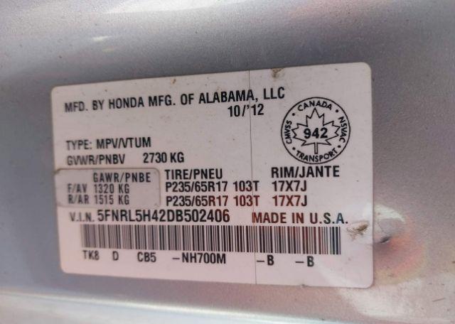 2013 HONDA ODYSSEY EX