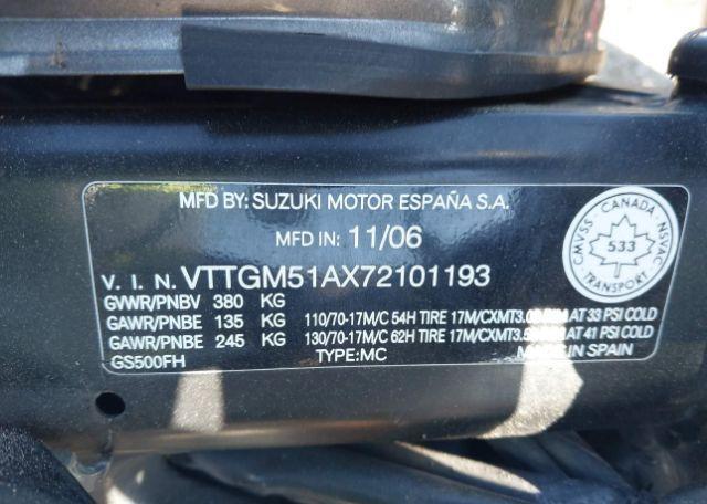 2007 SUZUKI GS500