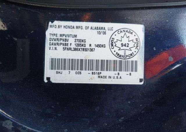 2007 HONDA ODYSSEY