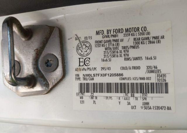 2015 FORD TRANSIT CONNECT XLT