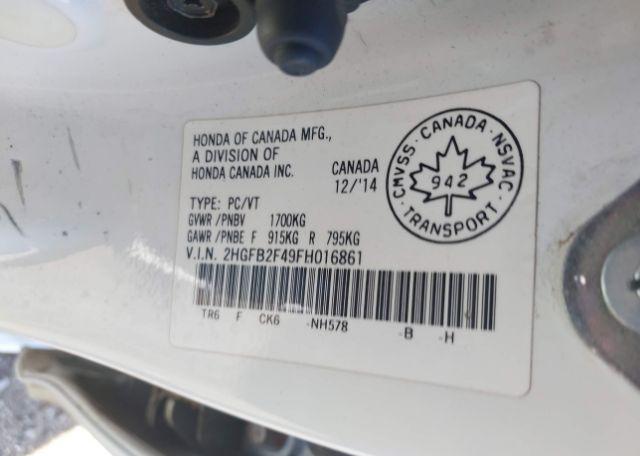 2015 HONDA CIVIC LX
