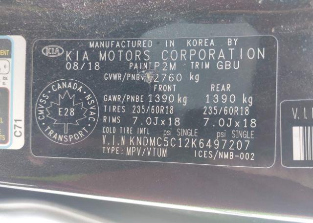 2019 KIA SEDONA SX
