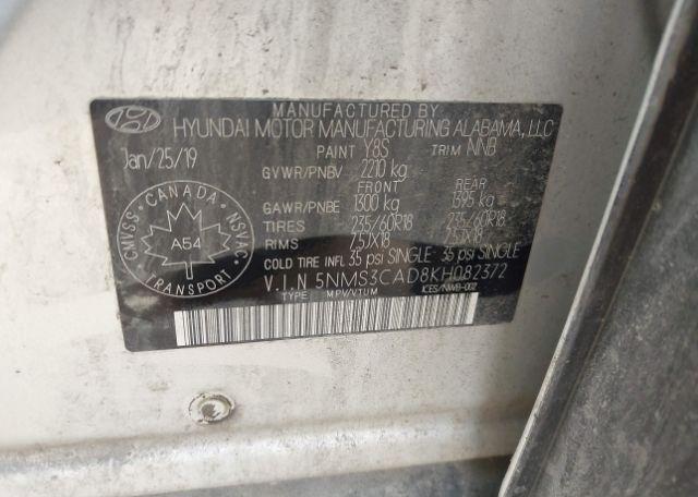 2019 HYUNDAI SANTA FE PREFERRED 2.4