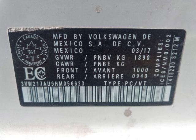 2017 VOLKSWAGEN GOLF 1.8 TSI COMFORTLINE