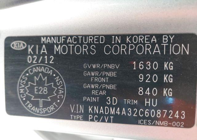 2012 KIA RIO EX