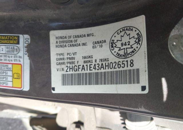 2010 HONDA CIVIC DX-G