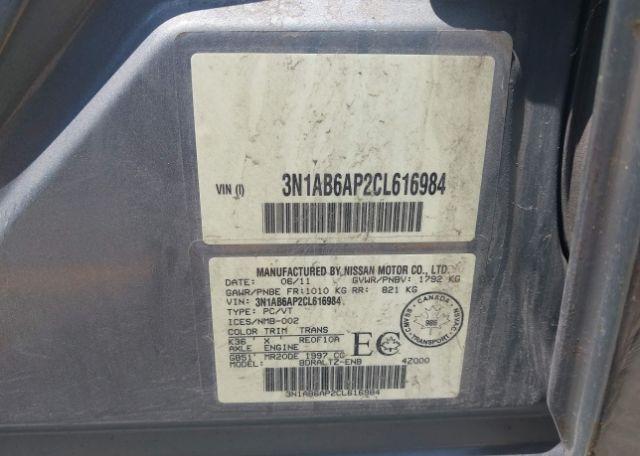 2012 NISSAN SENTRA 2.0 S
