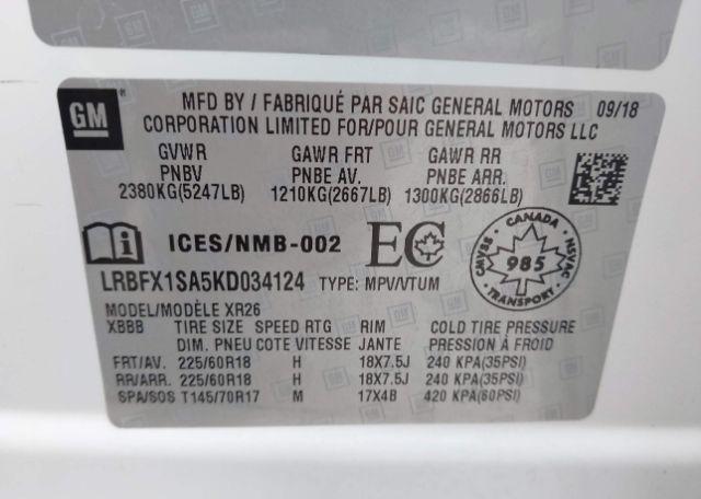 2019 BUICK ENVISION PREFERRED