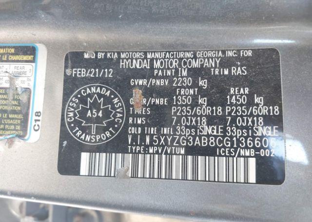 2012 HYUNDAI SANTA FE GL 2.4 PREMIUM