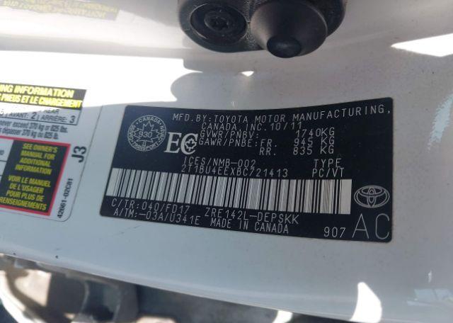 2011 TOYOTA COROLLA S