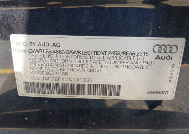 2007 AUDI A4 2.0T