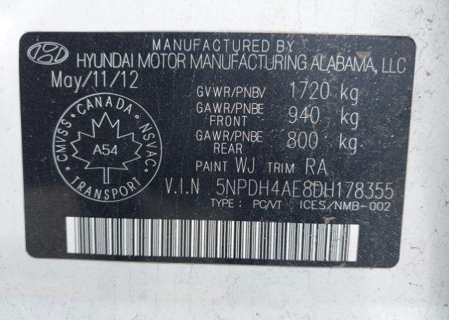 2013 HYUNDAI ELANTRA L
