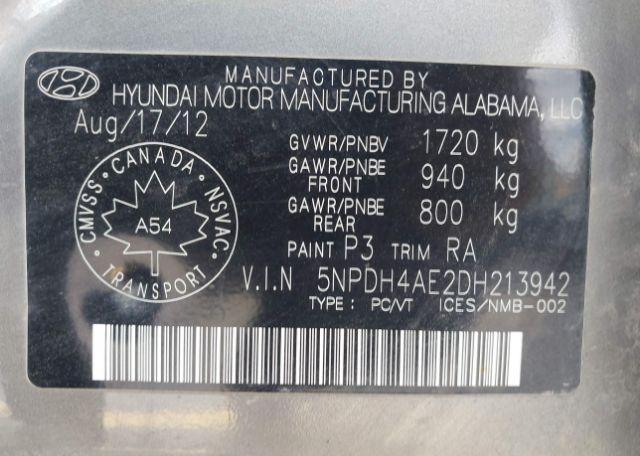 2013 HYUNDAI ELANTRA GL