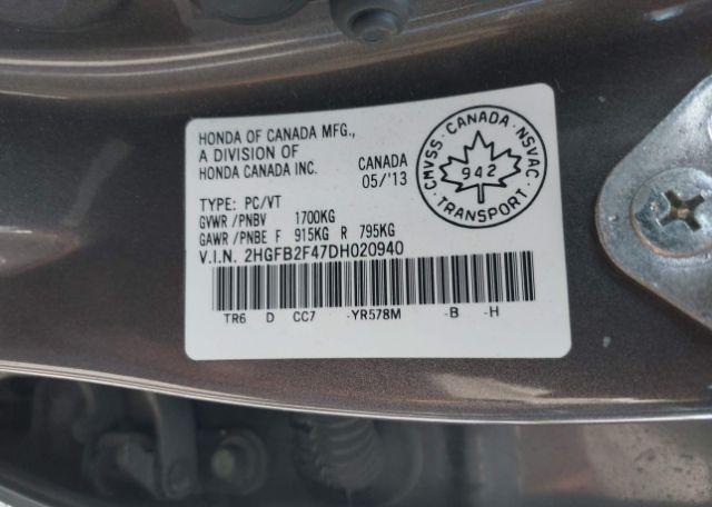 2013 HONDA CIVIC LX