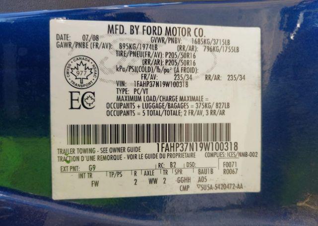 2009 FORD FOCUS SEL