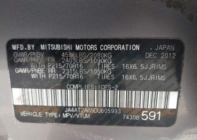 2013 MITSUBISHI OUTLANDER ES