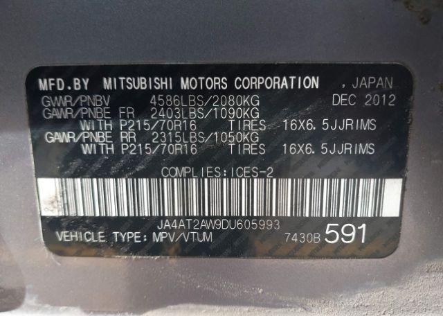 2013 MITSUBISHI OUTLANDER ES