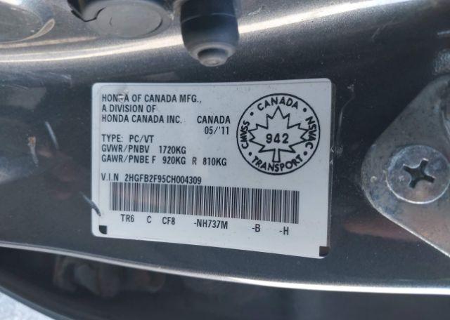 2012 HONDA CIVIC EX-L