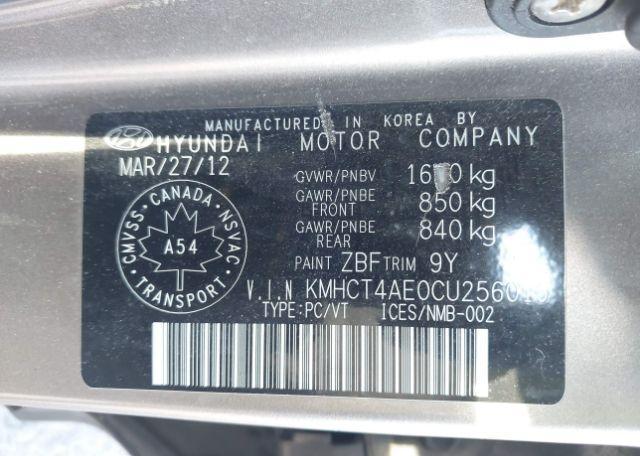 2012 HYUNDAI ACCENT GL