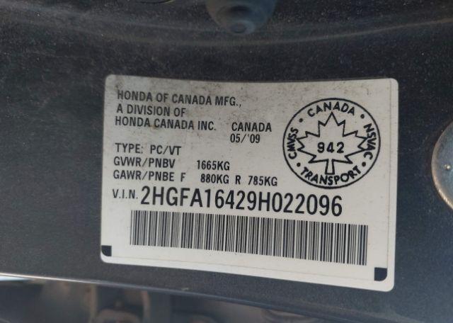 2009 HONDA CIVIC DX-G