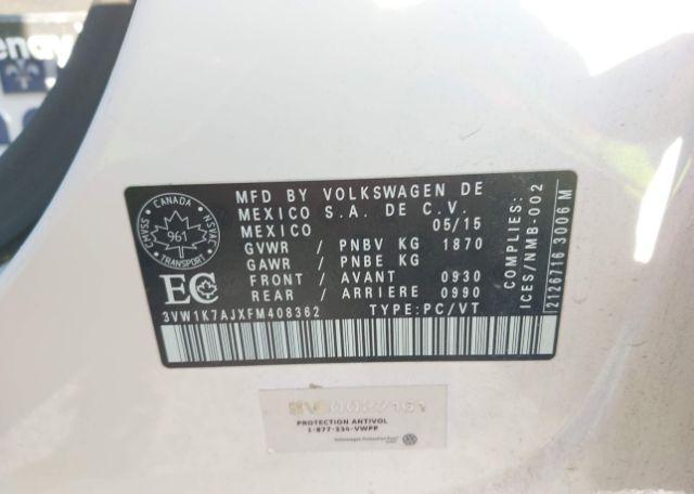 2015 VOLKSWAGEN JETTA 2.0L TRENDLINE