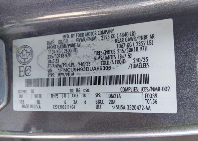 2013 FORD ESCAPE SEL
