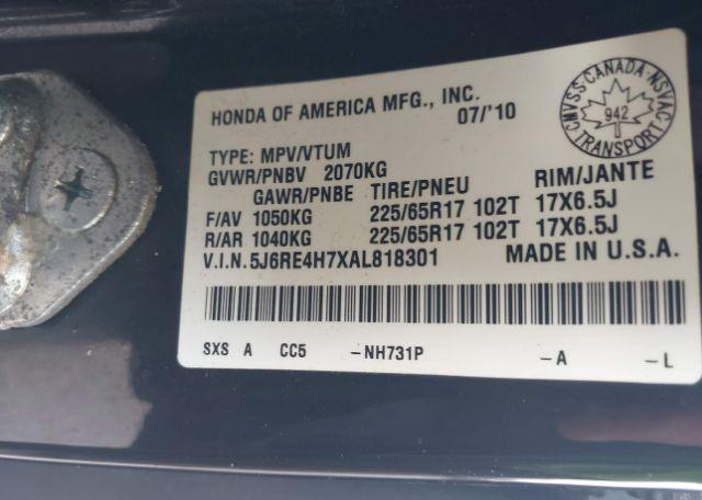 2010 HONDA CR-V EX-L