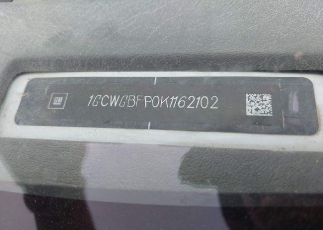 2019 CHEVROLET EXPRESS 2500 WORK VAN
