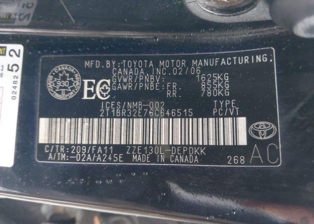 2006 TOYOTA COROLLA CE