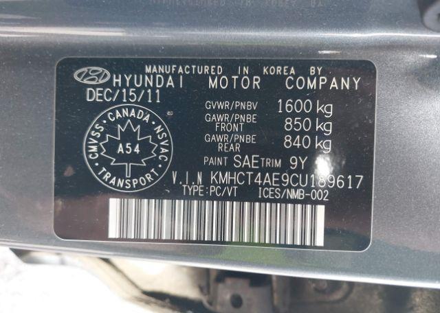 2012 HYUNDAI ACCENT GL