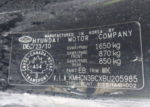 2011 HYUNDAI ACCENT GL SPORT