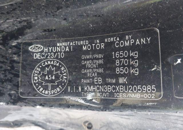 2011 HYUNDAI ACCENT GL SPORT