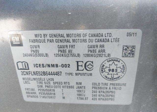 2011 CHEVROLET EQUINOX 2LT