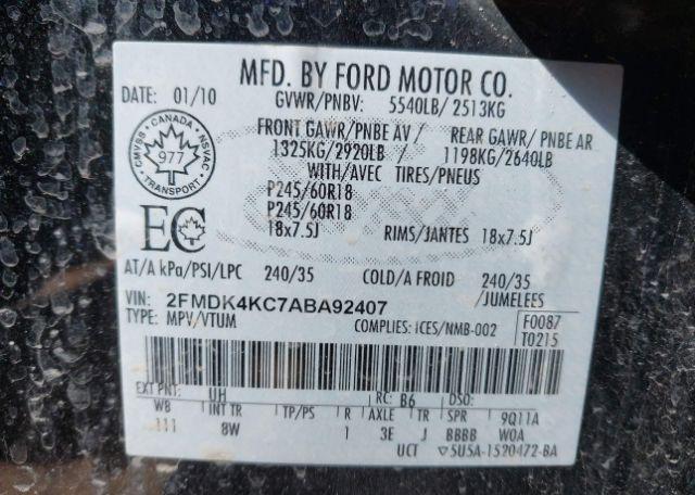 2010 FORD EDGE LIMITED