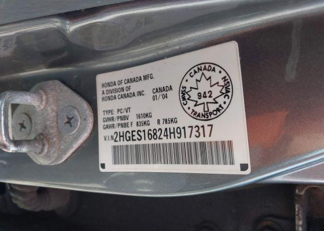 2004 HONDA CIVIC SI