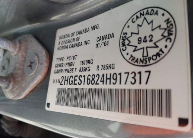 2004 HONDA CIVIC SI