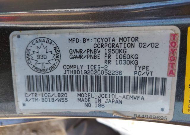 2002 LEXUS IS 300