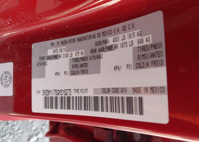2016 MAZDA MAZDA3 GS