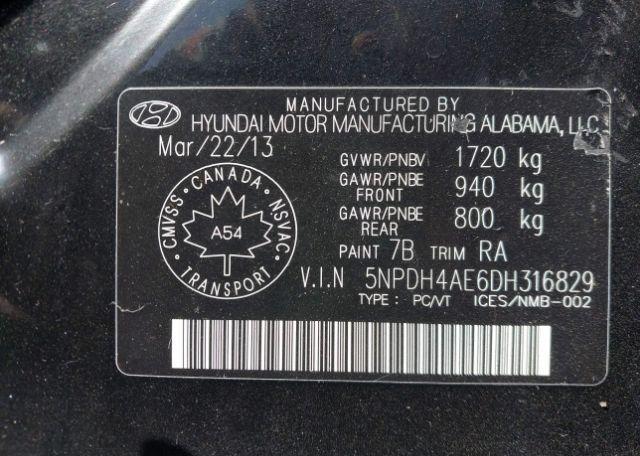 2013 HYUNDAI ELANTRA GL