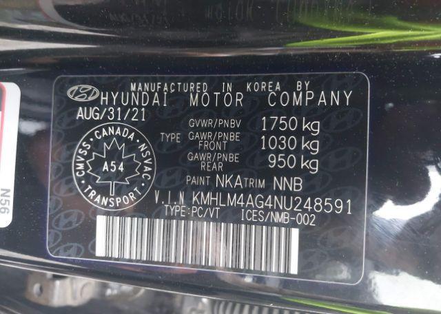 2022 HYUNDAI ELANTRA PREFERRED IVT WITH SUN AND TECH PACKAGE