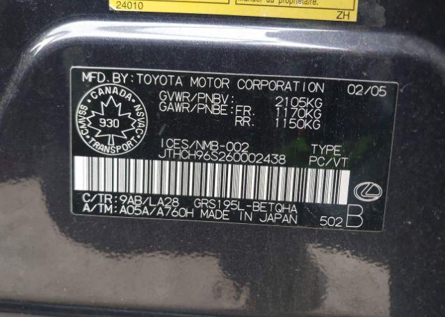 2006 LEXUS GS 300