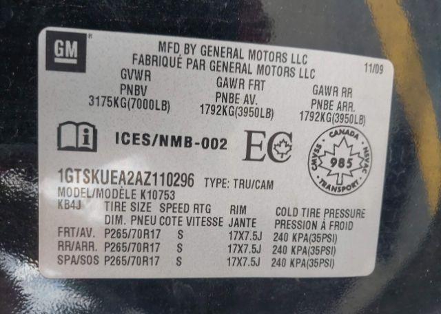 2010 GMC SIERRA 1500 SL
