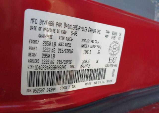 2005 DODGE CARAVAN BASE NEW
