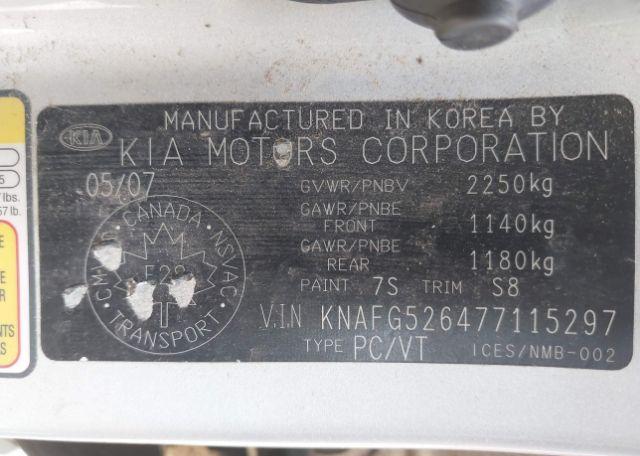 2007 KIA RONDO EX V6