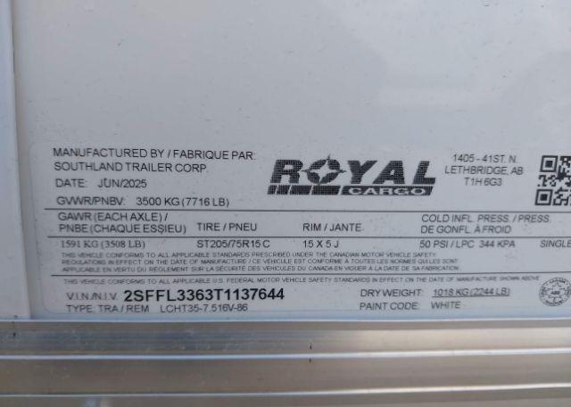 2026 ROYAL CARGO LCHT35-716V