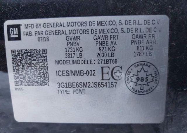 2018 CHEVROLET CRUZE LT AUTO