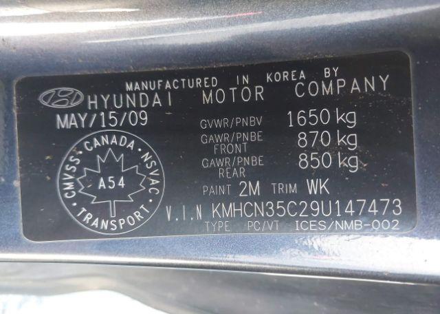 2009 HYUNDAI ACCENT GL